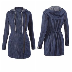Cabi Indigo Adventure Anorak Denim Jacket Blue Small